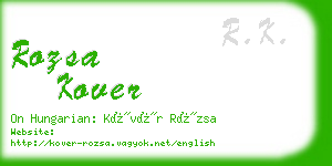 rozsa kover business card
